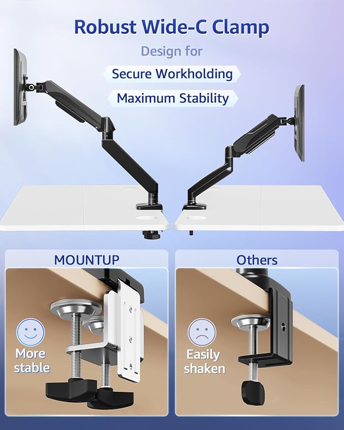 MOUNTUP Heavy Duty Single Monitor Arm - Image 4