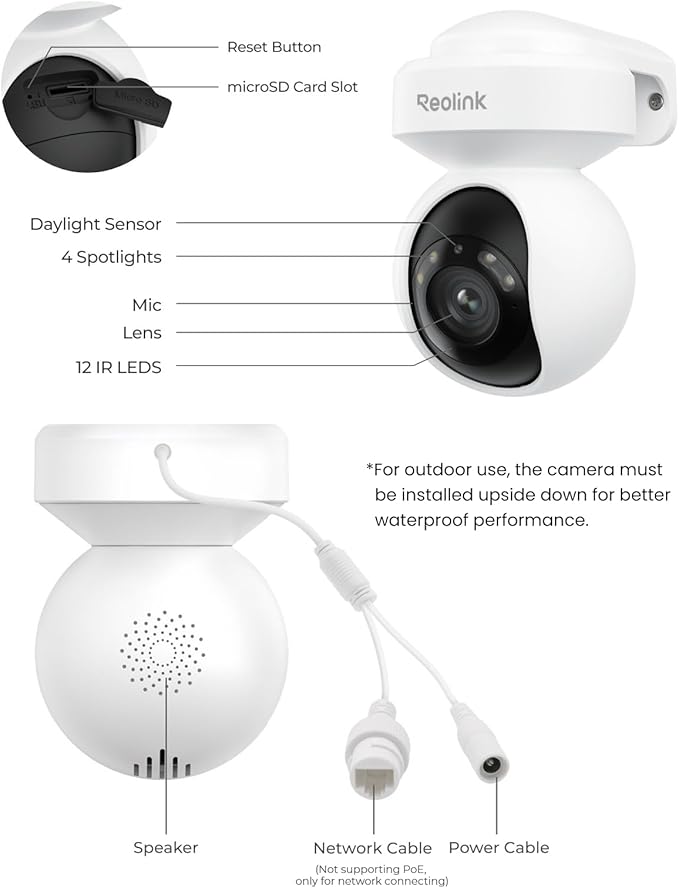 REOLINK 4K Outdoor Plug-in WiFi 6 Security Camera, PTZ Camera - Image 8