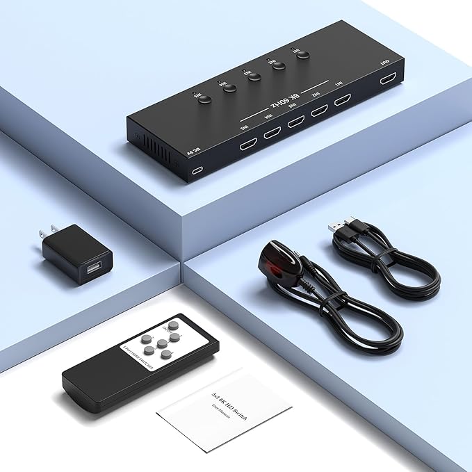 Y.D.F 8K@60Hz HDMI Switcher 5 in 1 Out Aluminum Support 4K@120Hz HDR10+ HDCP - Image 9