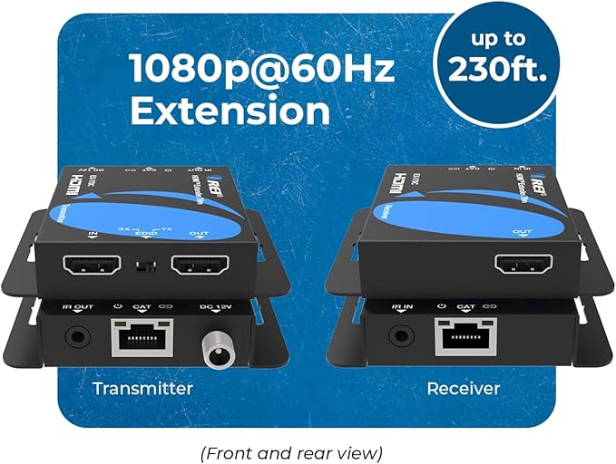 OREI 4K HDMI over Ethernet Extender Over CAT5/CAT6/CAT7, - Image 2