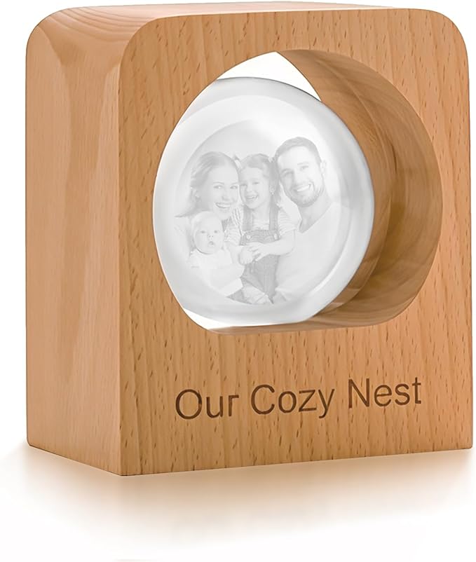 Yijhpbc Custom 3D Crystal Photo Night Light Personalized Photo Crystal Ball by Unknown