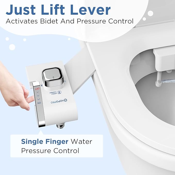 HOPOPRO Bidet with Single Finger Water Pressure Control, Self Cleaning Hygienic - Image 2