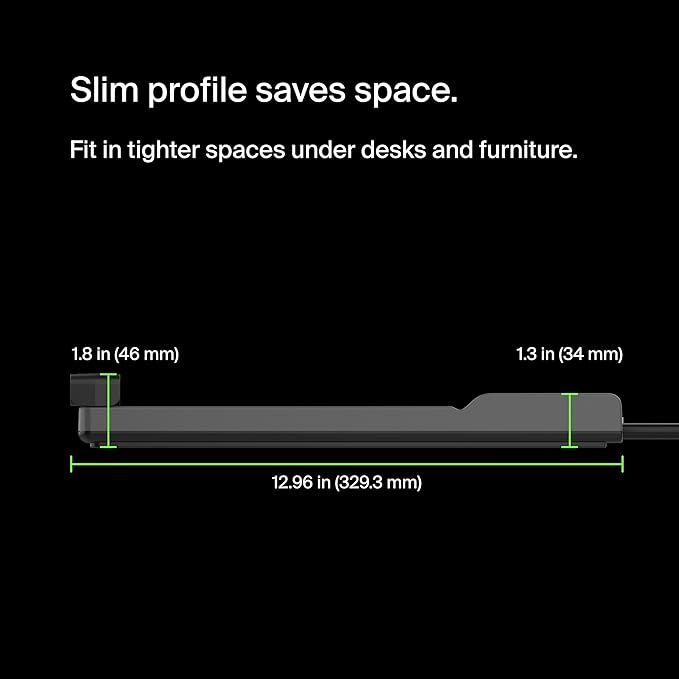 Belkin 12-Outlet Surge Protector Power Strip w/ 12 AC Outlets & 8ft Flat Plug - Image 5