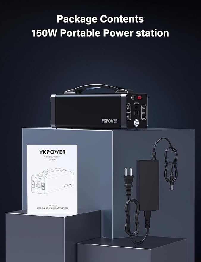 YKPOWER Portable Power Station 150W, 133.2 Wh/36000mAh Fast Charging, Portable - Image 8