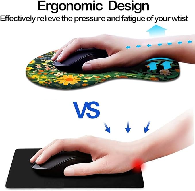 Ergonomic Mouse Pad with Wrist Support, Mouse Pad with Wrist Rest and Coaster - Image 2