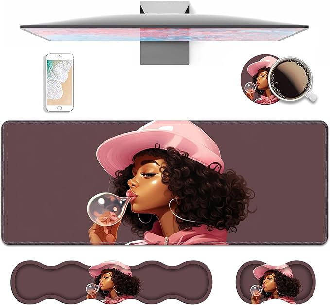 4 in 1 Ergonomic Keyboard Wrist Rest & Mouse Pad Wrist Rest Set, Large XXL by Unknown
