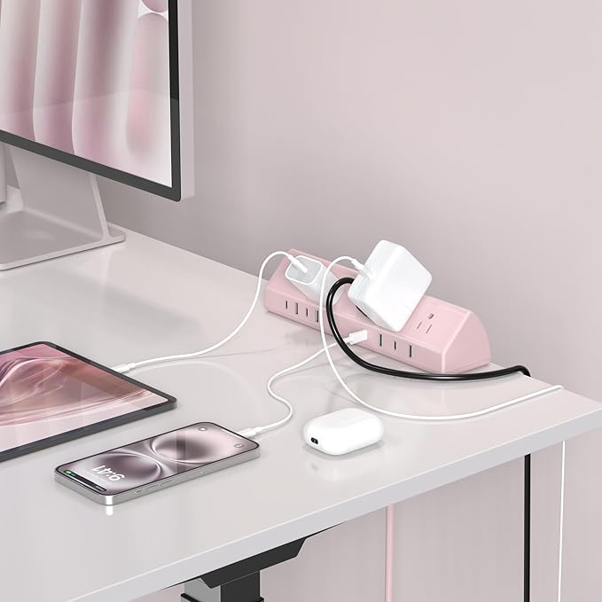 Jgstkcity Desk Clamp Power Strip, 65W Fast Charging Station, 4 USB-C, 4 USB-A - Image 4
