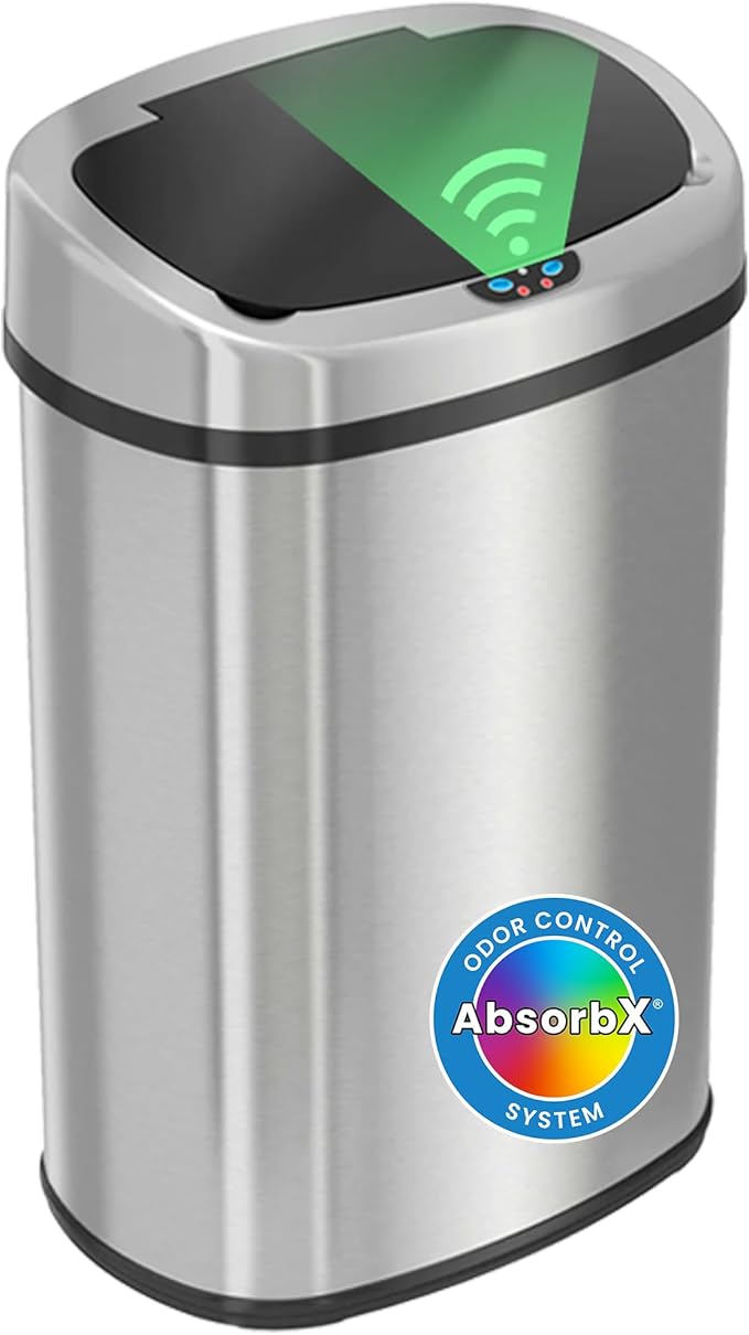 iTouchless 13 Gallon Sensor Kitchen Trash Can by iTouchless