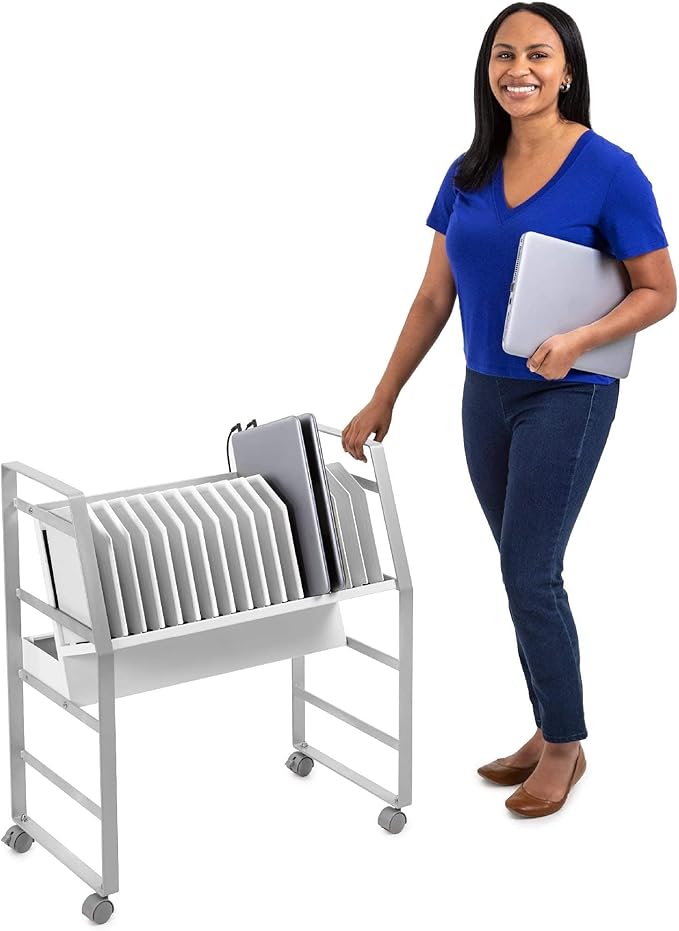 Line Leader 16-Device Mobile Charging Station | Steel Rolling Cart - Image 8
