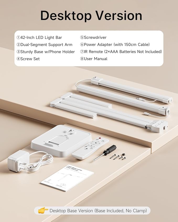 ONEMIX 42" LED Desk Lamp for Home Office, Eye-Caring Desk Light - Image 6