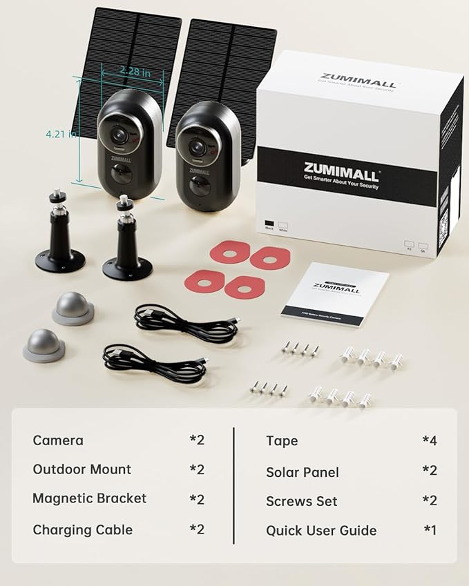 ZUMIMALL Solar Security Cameras Wireless Outdoor, Solar Camera Outdoor Wireless - Image 9