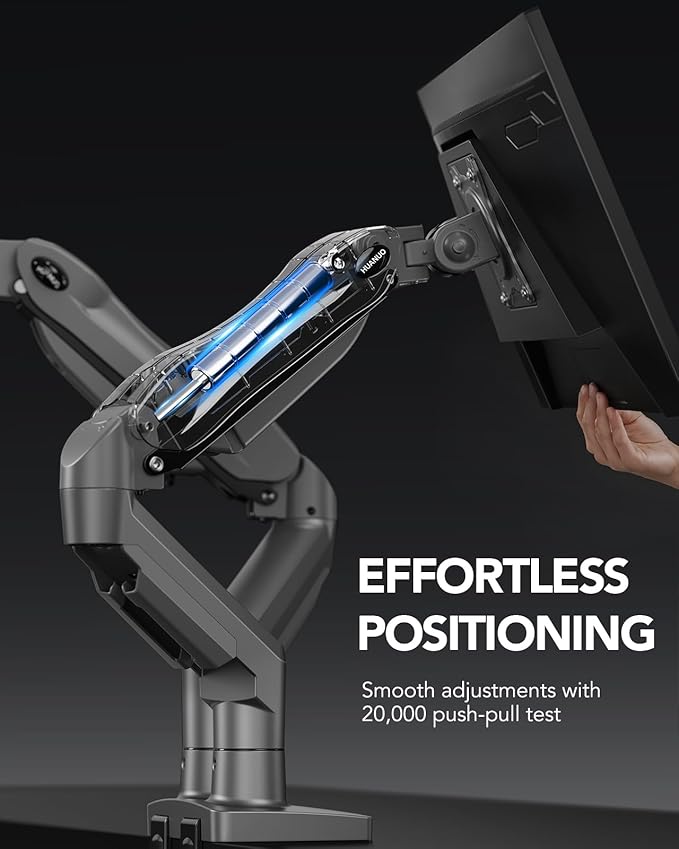 HUANUO Dual Monitor Stand, Fully Adjustable Monitor Desk Mount - Image 5