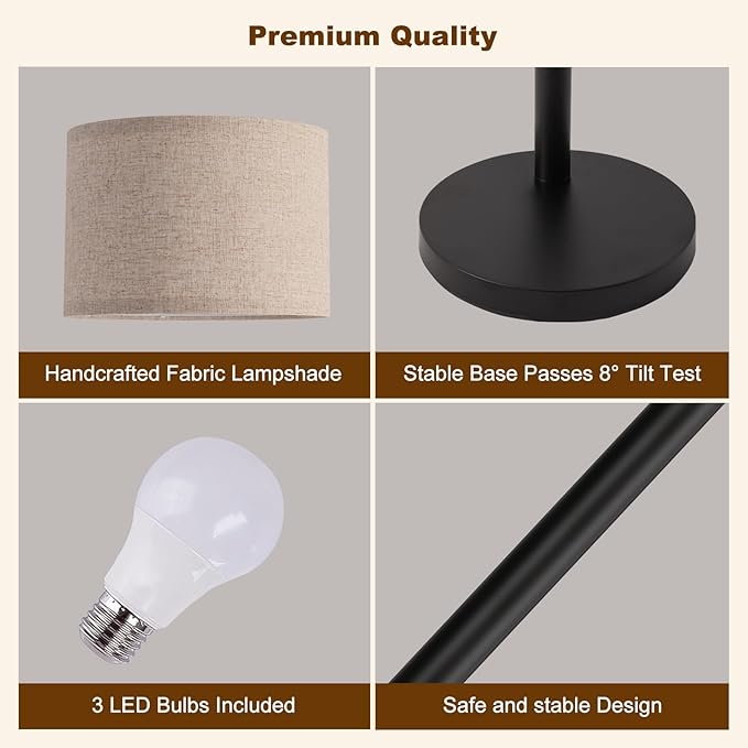 Fansdrick Floor Lamps for Living Room, 2400LM Super Bright Arc Floor Lamp - Image 9
