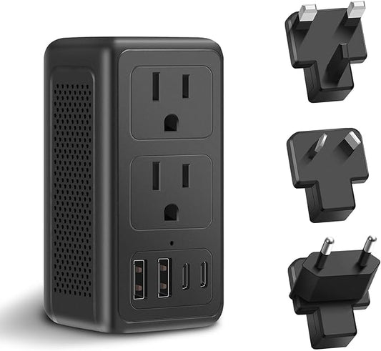 Upgraded 2000W 220V to 110V Voltage Converter US to Europe Travel Adapter by IPLUSO