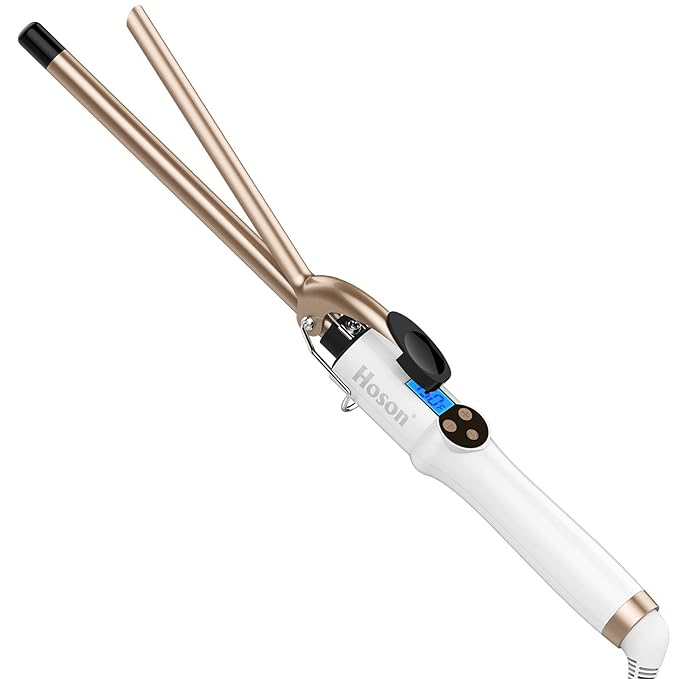 Hoson 1/2 Inch Curling Iron Professional, Ceramic Tourmaline Curl Wand Barrel by Hoson