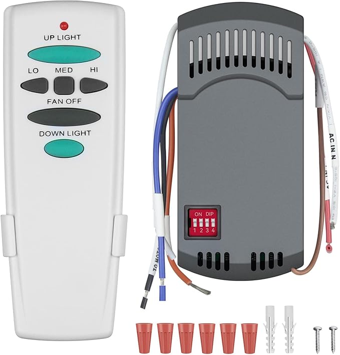Universal Ceiling Fan Remote Control Kit by FEKOTS