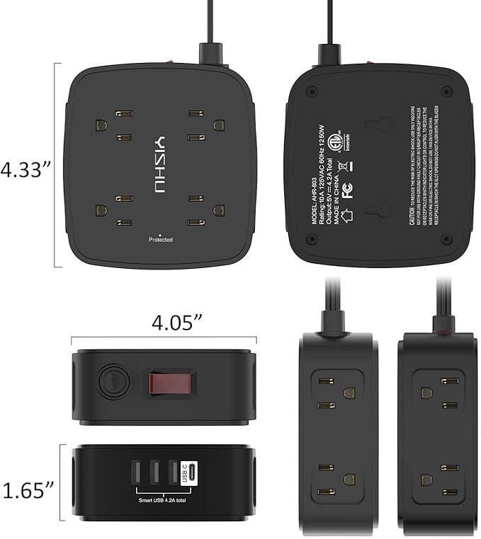 10 Ft Surge Protector Power Strip - Image 7