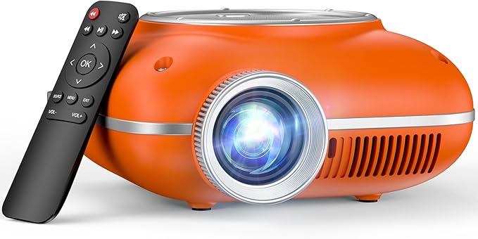 HOMPOW Mini Projector with Two -Way Bluetooth, Portable Projector by HOMPOW