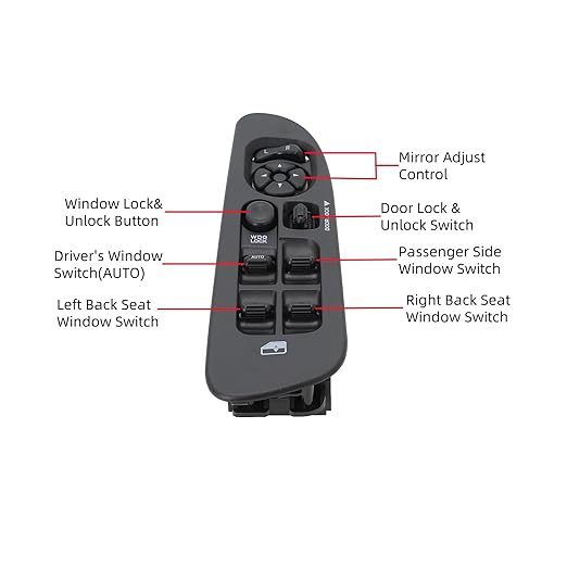 Power Window Switch Fits for 2002-2010 Dodge Ram 1500 2500 3500, 2001-2004 - Image 2