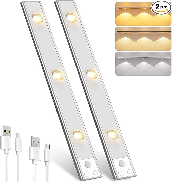 Pak Under Cabinet Lights, Rechargeable Motion Sensor Light Indoor, Wireless and by Paklighting