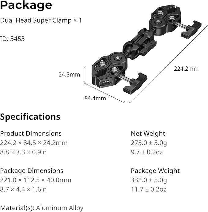 SMALLRIG Double Super Clamp Mount - Image 7