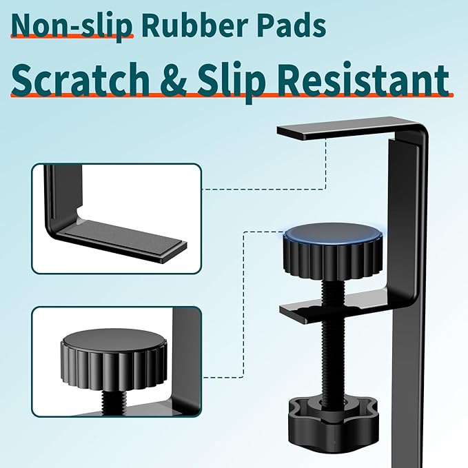 Under Desk Cable Management Tray Black, No Drill Desk Cable Wire Management - Image 7