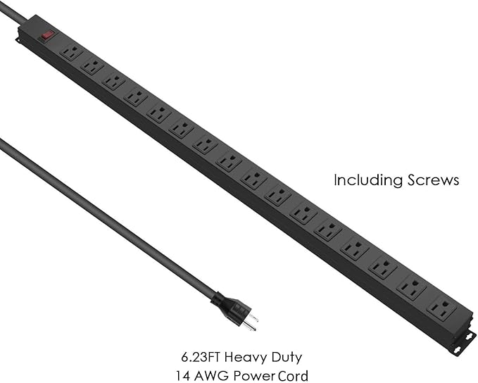 Metal Wall Mount Power Strip, Mountable Power Outlet, Aluminum Alloy Mount - Image 4