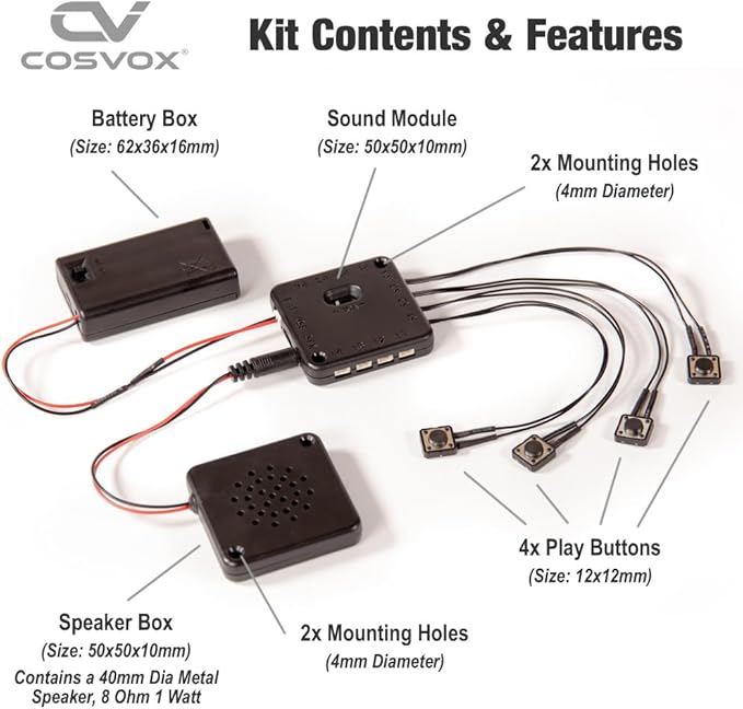COSVOX Cosplay Sound Effects Module. DIY Audio MP3 Sound Chip - Image 2