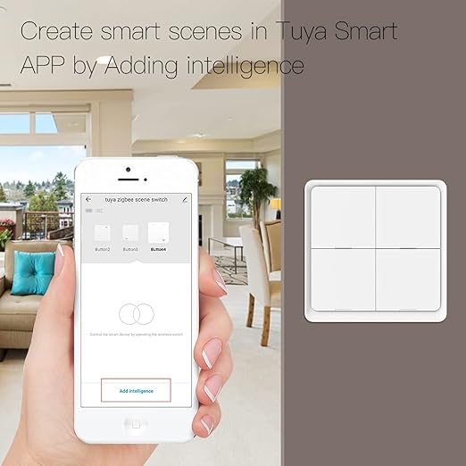 MOES Wireless Smart Scene Switch Button, Require MOES HUB, Zigbee Connection - Image 3