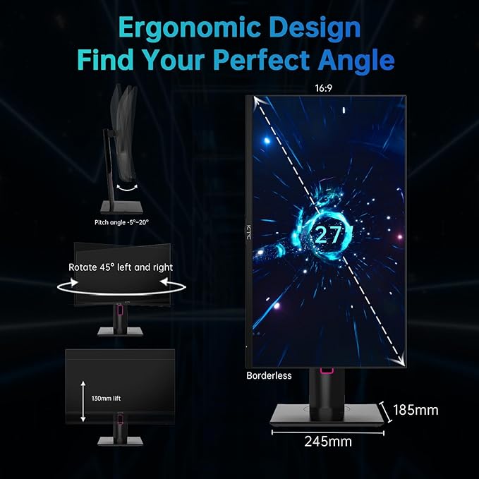 KTC 27'' 2K 170Hz Gaming Monitor - Image 4