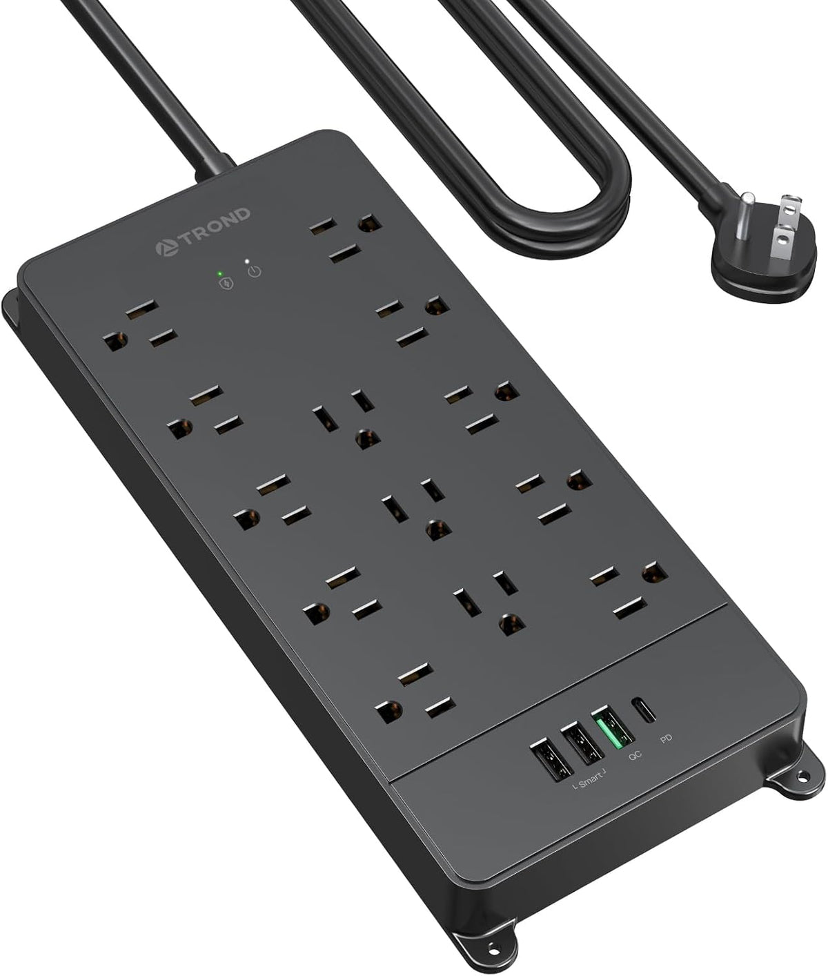 TROND Surge Protector Power Strip, 5ft Heavy Duty Extension Cord