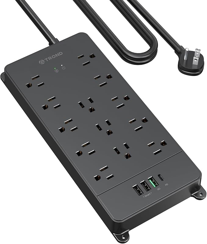 TROND Surge Protector Power Strip, 5ft Heavy Duty Extension Cord by TRONDOfficial