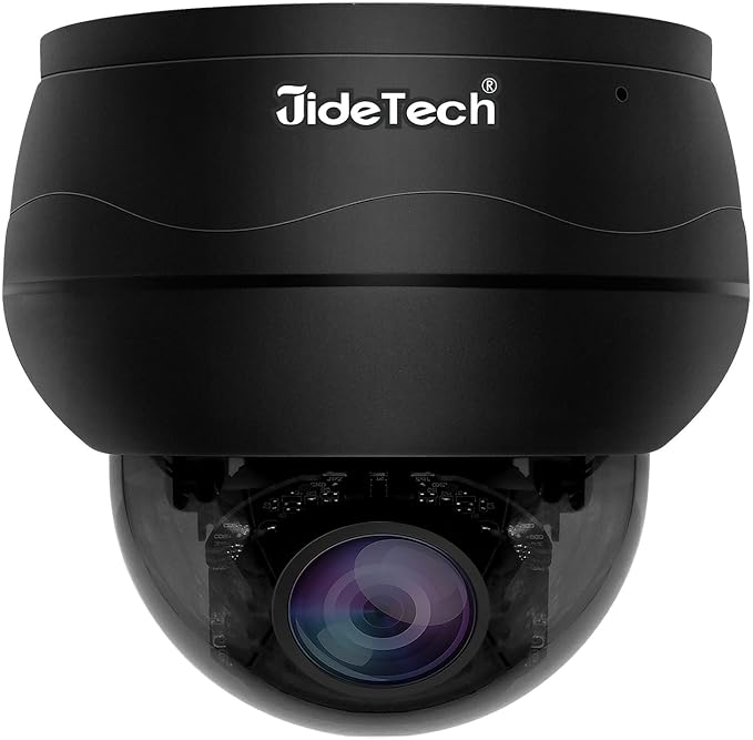 JideTech 10X Hybrid Zoom 4K 8MP Outdoor PTZ IP PoE Dome Camera Indoor, Auto by JideTech