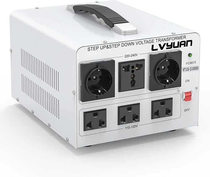LVYUAN Heavy Duty 5000W Watt Voltage Transformer Converter Step Up/Down by LVYUAN