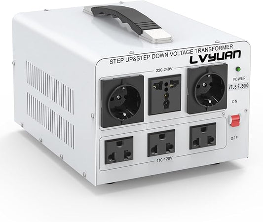 LVYUAN Heavy Duty 5000W Watt Voltage Transformer Converter Step Up/Down by LVYUAN