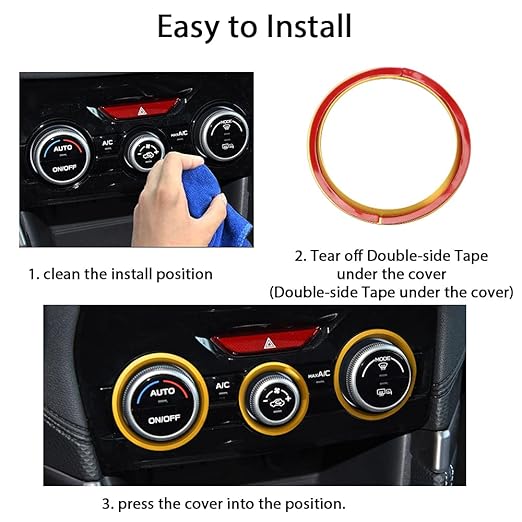 Auovo AC Climate Control Knob Outer Ring Covers Accessories - Image 5