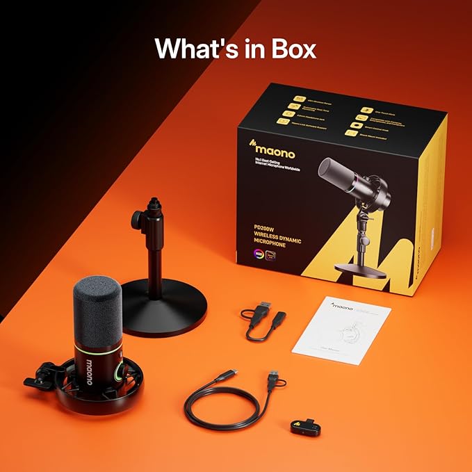 MAONO PD200W Hybrid Wireless Podcast Microphone - Image 9