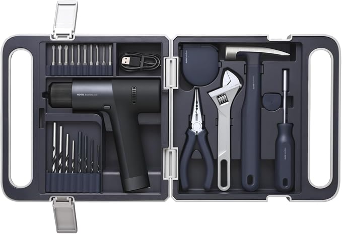 HOTO Cordless Brushless Drill Tool Set, Variable Speed, Hidden Buckle, Unique by HOTOTools