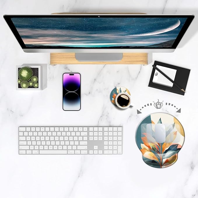 Ergonomic Mouse Pad with Wrist Support, Mouse Pad with Wrist Rest, Relieve - Image 3