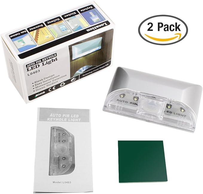 SENHAI 2 Pack Keyhole Light, Infrared IR Wireless Door Lock Lamp, Auto Sensor - Image 3