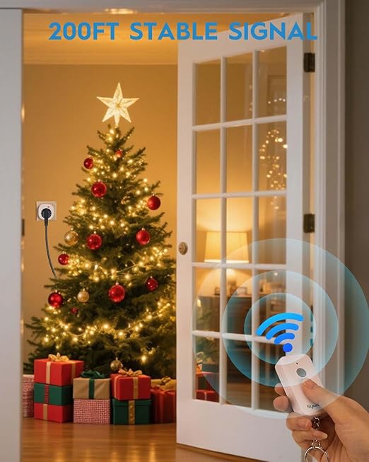 Syantek Remote Control Outlet, Wireless Remote Light Switch Kit, 100FT Long - Image 3