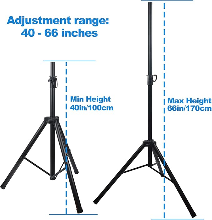 Howonder Speakers Stands, PA Speaker Stand, Speaker Tripod Stand, Adjustable - Image 5