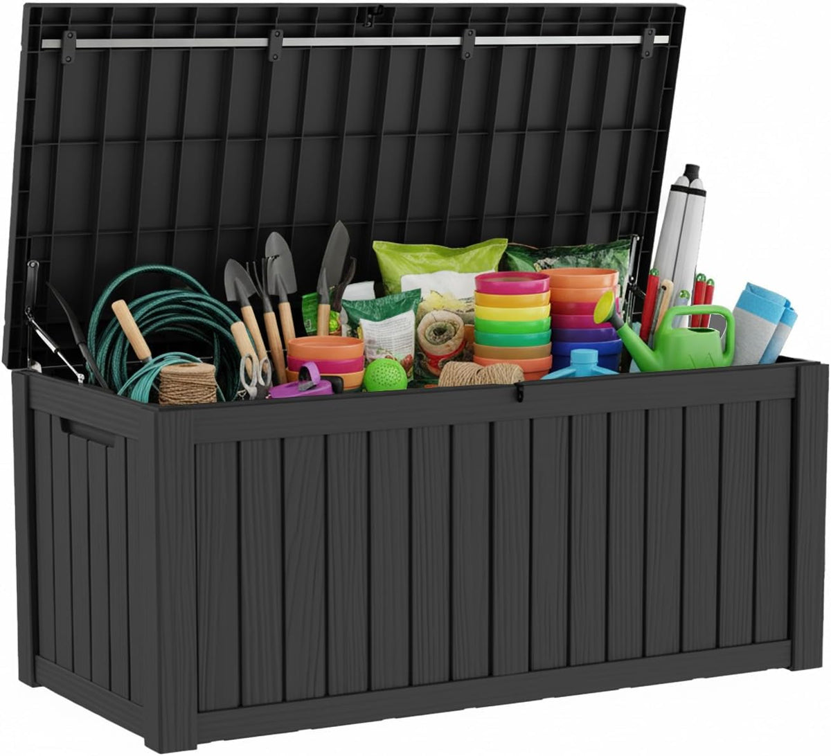 lausaint home 230 gallon resin deck box, package, main product view