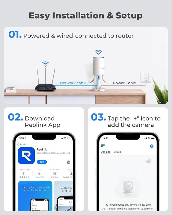 REOLINK Plug-in Outdoor WiFi Security Camera, 5MP HD Dual Band Wired Wi-Fi - Image 7