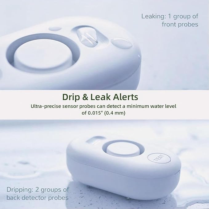 5 Pack Water Leak Detectors for Home, 100dB Water Sensor Alarm for Basement - Image 2