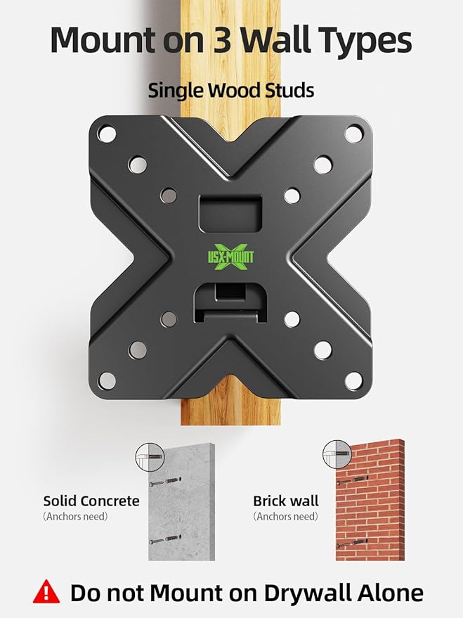 USX MOUNT Small TV Wall Mount Monitor Bracket | RV TV Mount | - Image 5