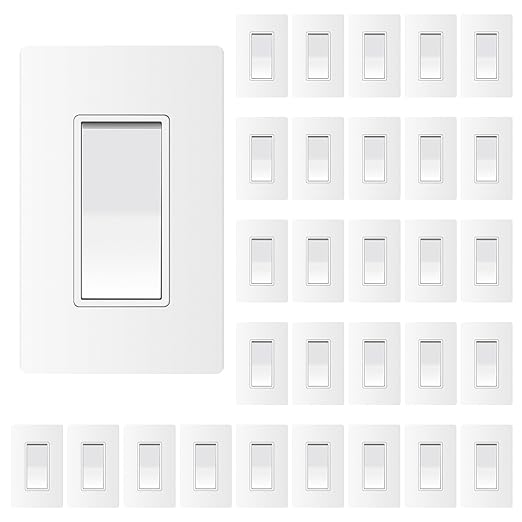 ThunderWay 3 Way Matte White Light Switch by ThunderWay