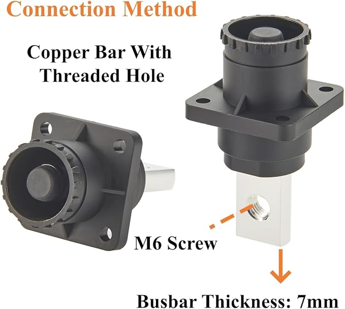 1 Set Battery Energy Storage Connector 350A 95mm² High Current HV Connectors - Image 5