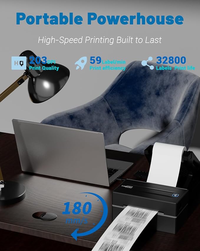 Labeer Bluetooth Thermal Shipping Label Printer, 4x6 Wireless Shipping Label - Image 4