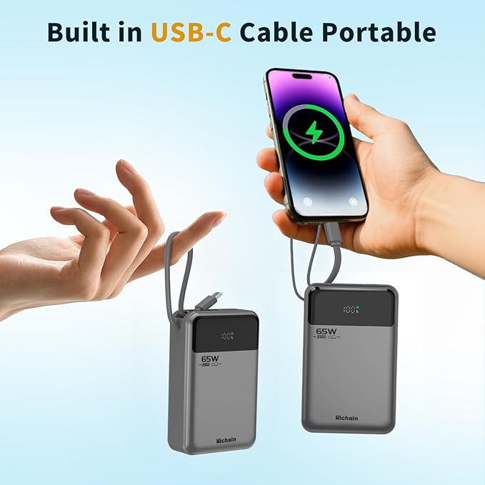 Hichain Laptop Power Bank 65W 20000mAh Portable Charger - Image 5